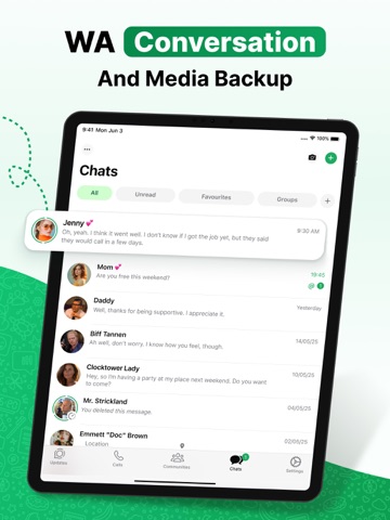 WA Chat Backup: Restore & Save iPad screenshot