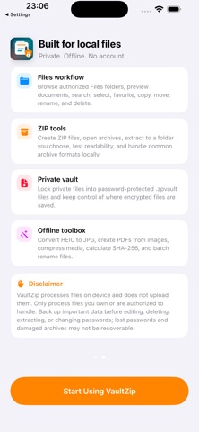 VaultZip: Unzip RAR 7Z Screenshot 2 of 6