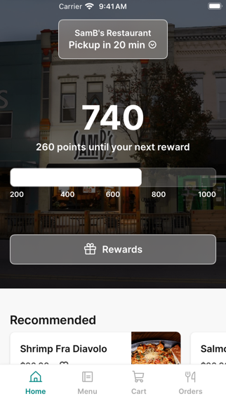 SamB's Restaurant app screenshot