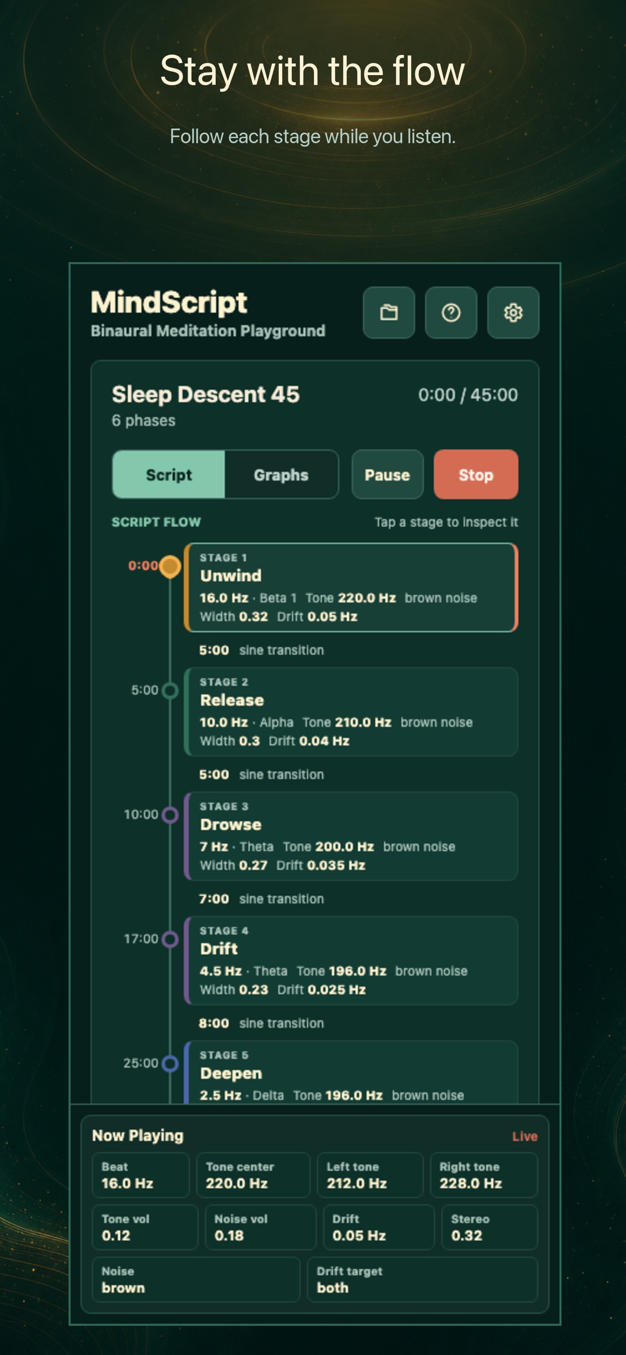 Screenshot 1 of MindScript Meditation