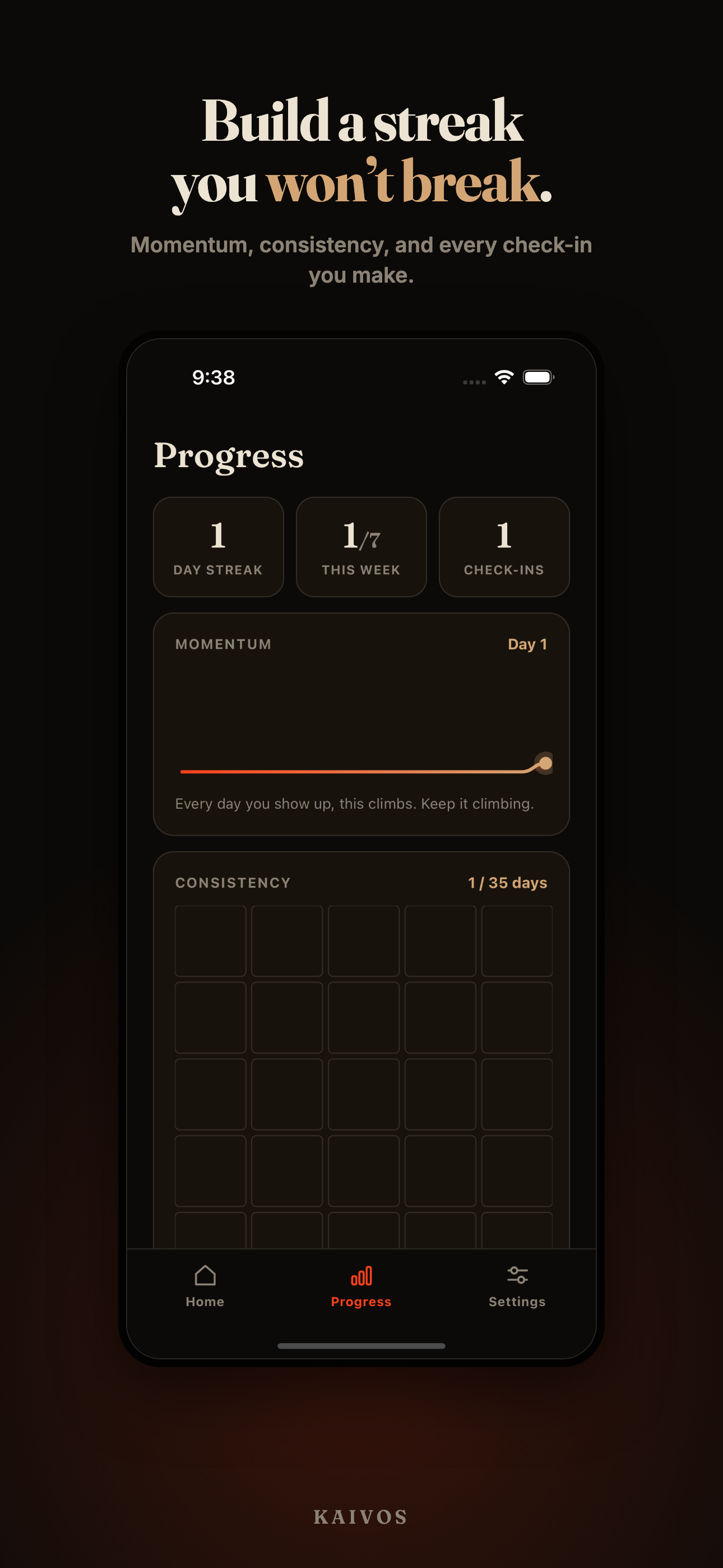 Kaivos: Habit Reset & Streaks screenshot 3