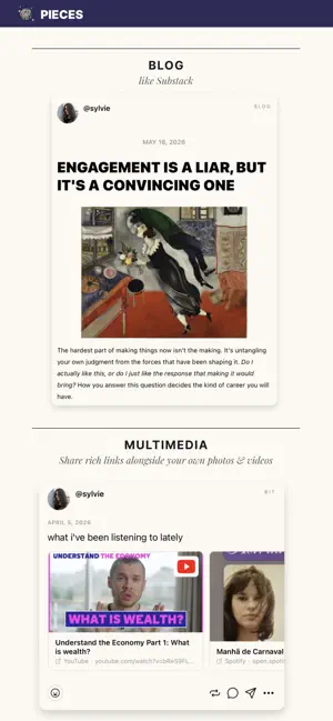 PIECES (Of Me): Social network screenshot 4