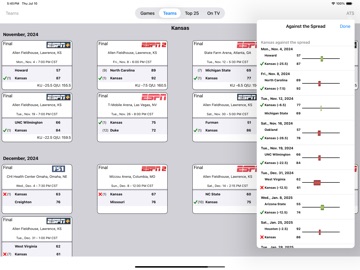 College Hoops Scores, Schedule iPad screenshot