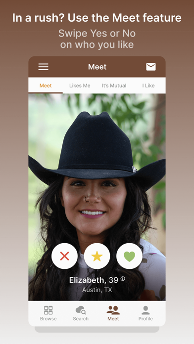 Cowboy Dating Service App Screenshot