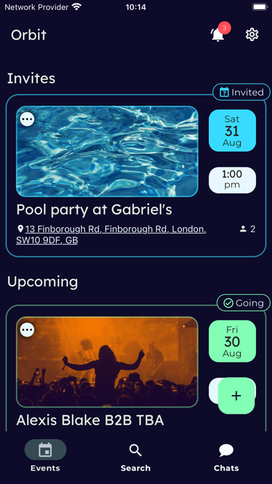 Orbit - Organise events Screenshot