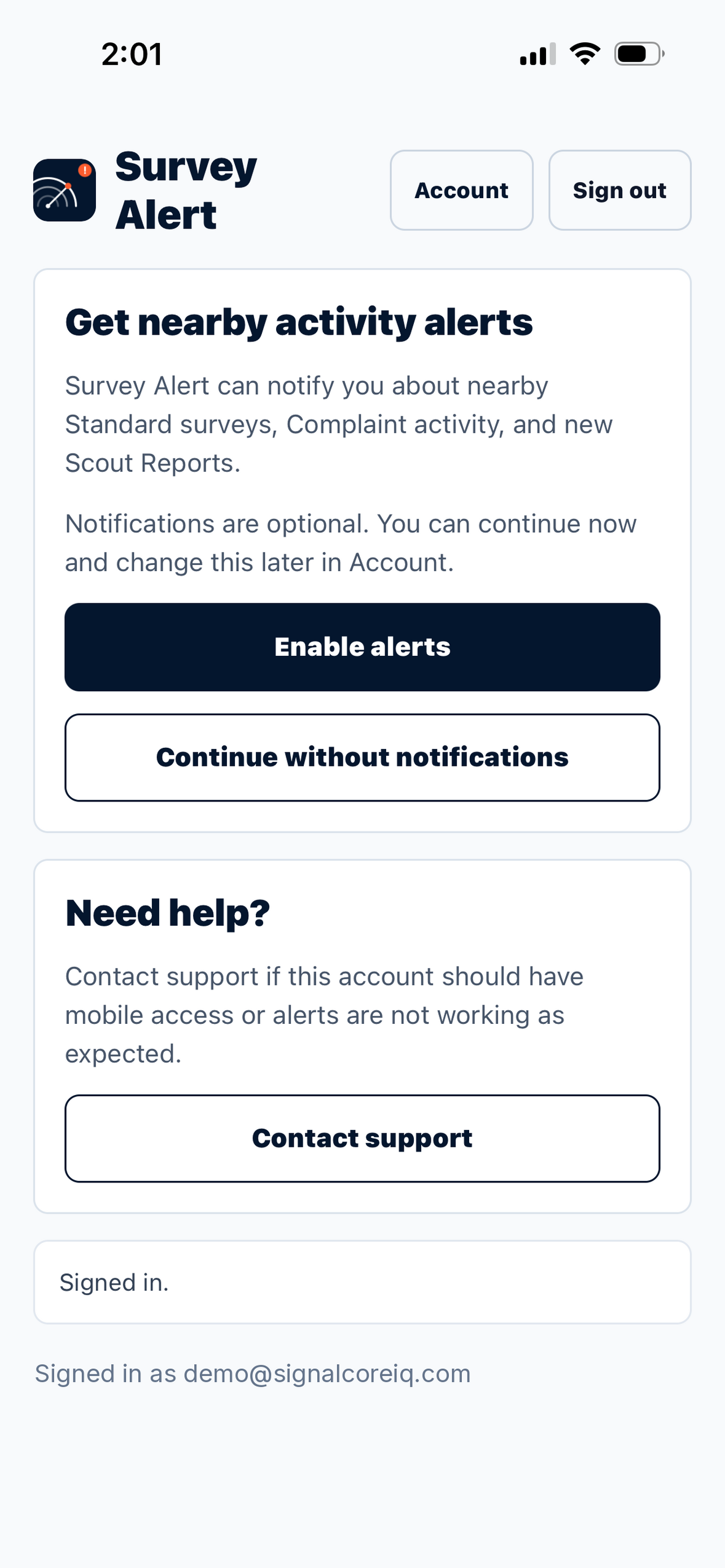 Survey Alert by SignalCoreIQ screenshot 8