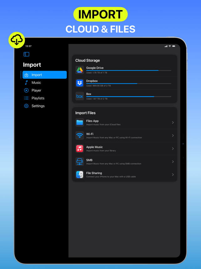 Anywhere - Music Player Screenshot