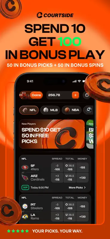 Courtside - Social Sportsbook screenshot 1 of 9