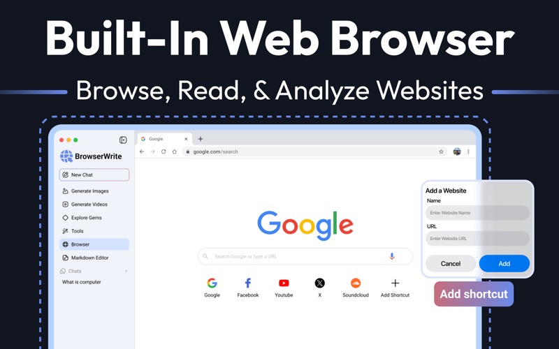 AI Chatbot Search・BrowserWrite iPhone screenshot