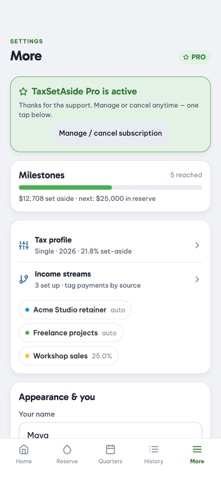 TaxSetAside Screenshot 5 of 5
