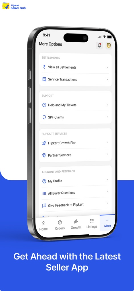 Flipkart Seller Hub - flipkart-seller-hub-more-options-menu