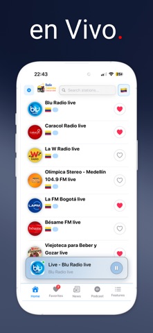 Radio Colombia FM en Vivo iPhone screenshot