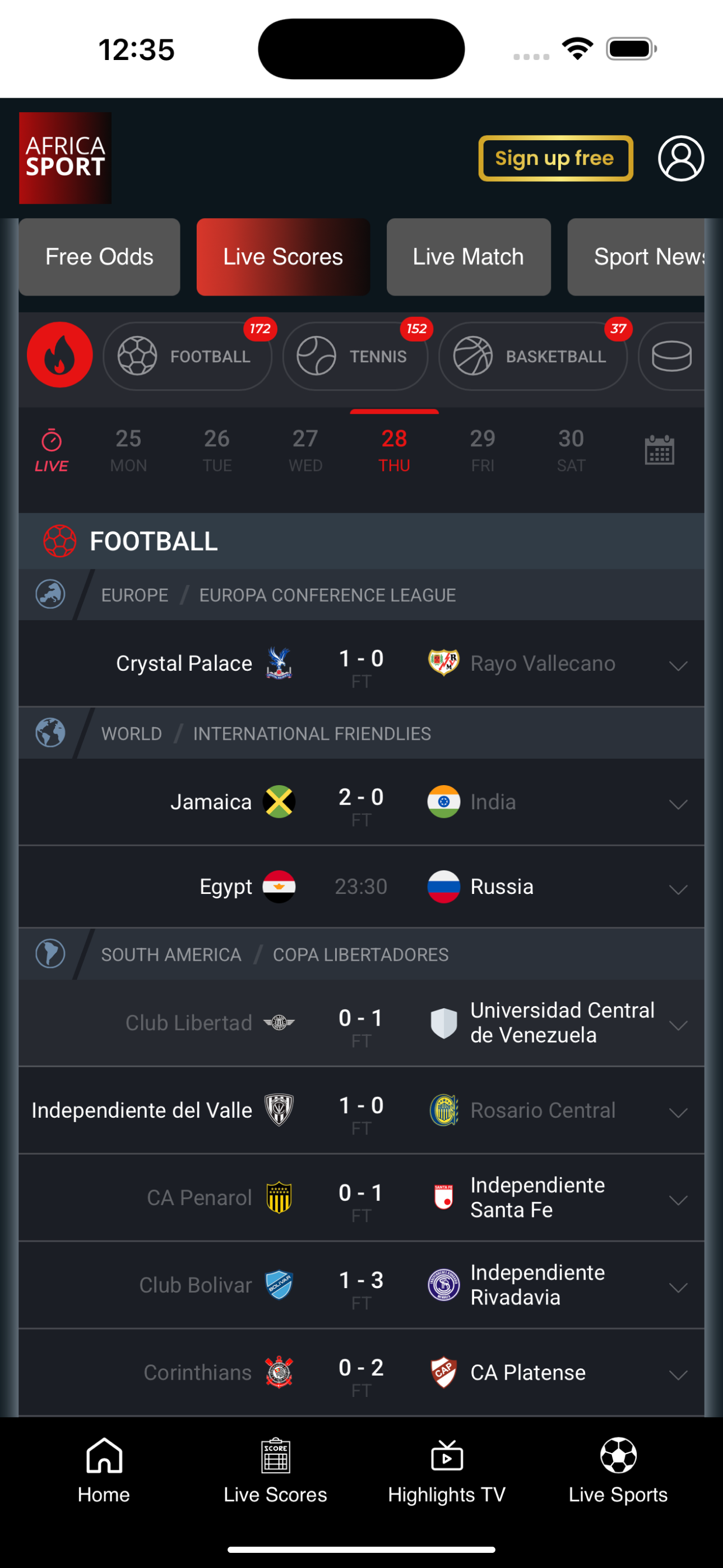 Africa Sport Network screenshot 2
