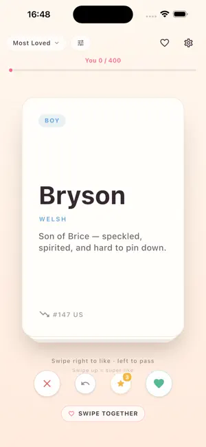 BabyDeck: Baby Name Matcher screenshot 1