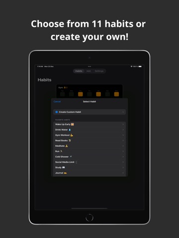 Virtue: Simple Habit Tracker iPad screenshot