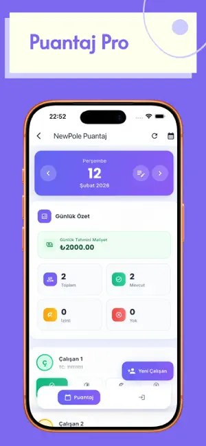 Puantaj Pro screenshot 1