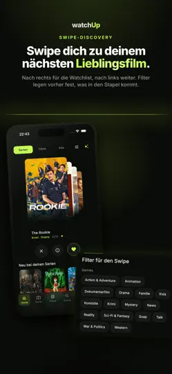 Capture d'écran de WatchUp sur iPhone 1