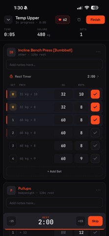 Ischys Workout Tracker Screenshot 1 of 5