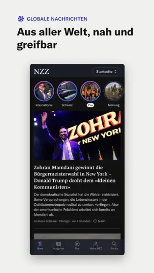 Screenshot von NZZ Nachrichten auf dem iPhone 1