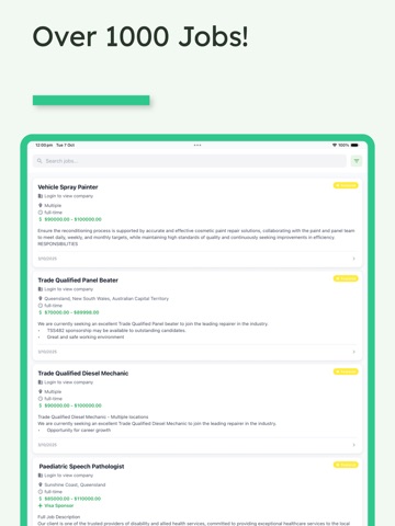 RecruitZA iPad screenshot