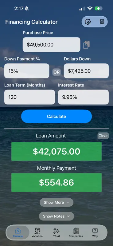 Timeshare Calculators with AI screenshot 1 of 10