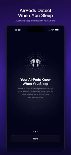 Screenshot von AirAlarm - Sleep Cycle Alarm auf dem iPhone 3