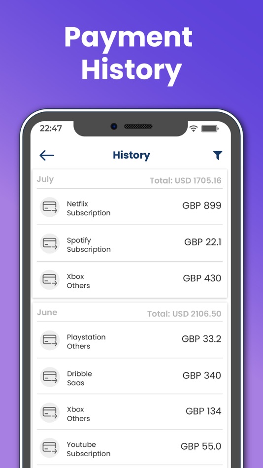 #3. Track your Subs (iOS) 由: Hashir Baig