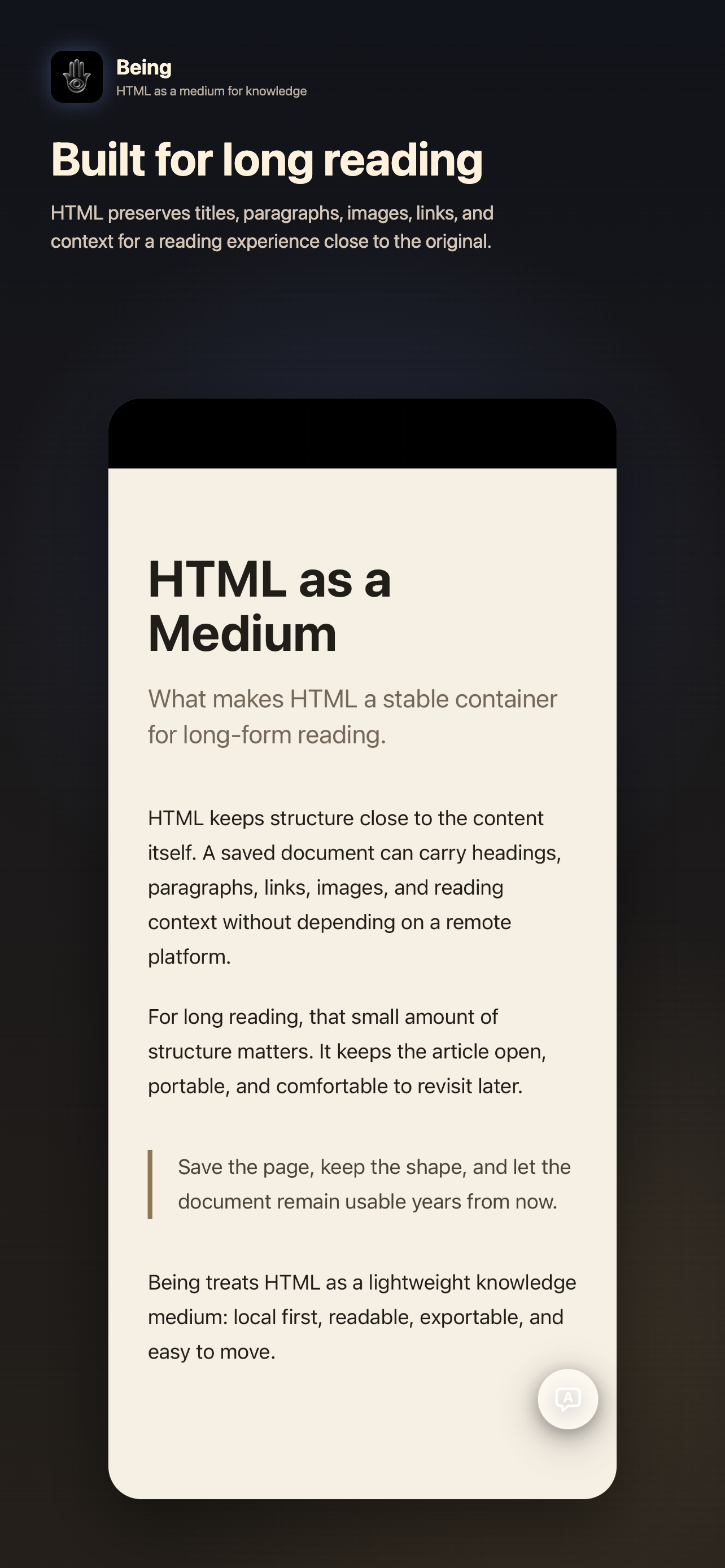 Being - HTML as Medium screenshot 3