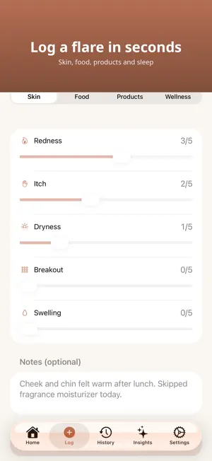 Flara Pro: Skin Trigger Diary screenshot 3