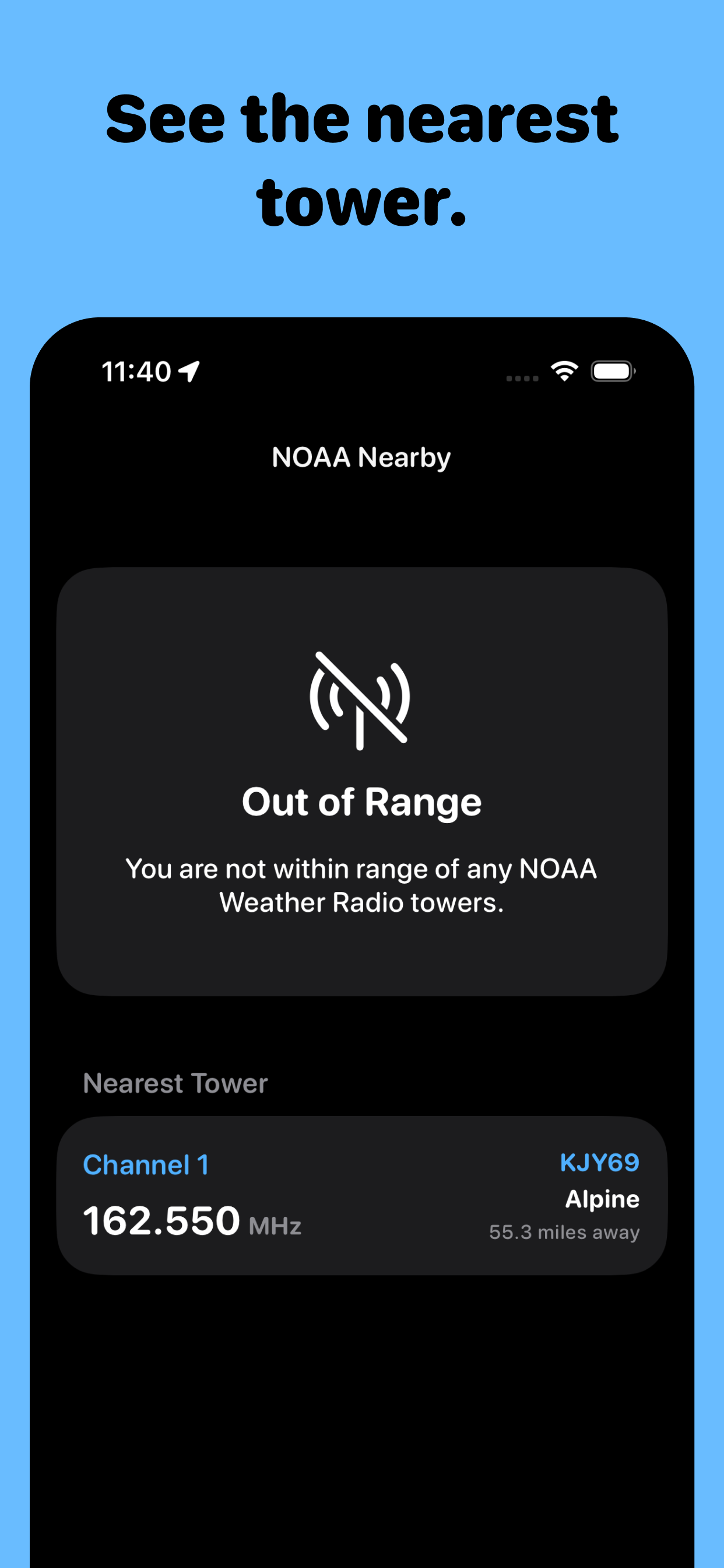 NOAA Nearby: Weather Channels screenshot 3