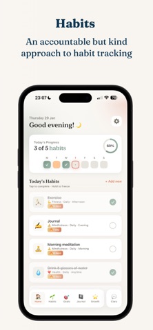 Fern: Goal & Habit Tracker iPhone screenshot