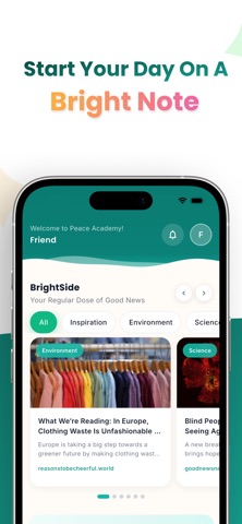 BrightSide: Good News App iPhone screenshot