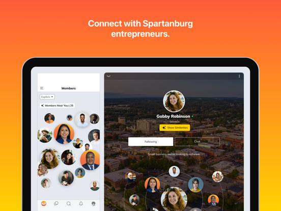 Power Up Spartanburg iPad screenshot 1 - Social Networking app