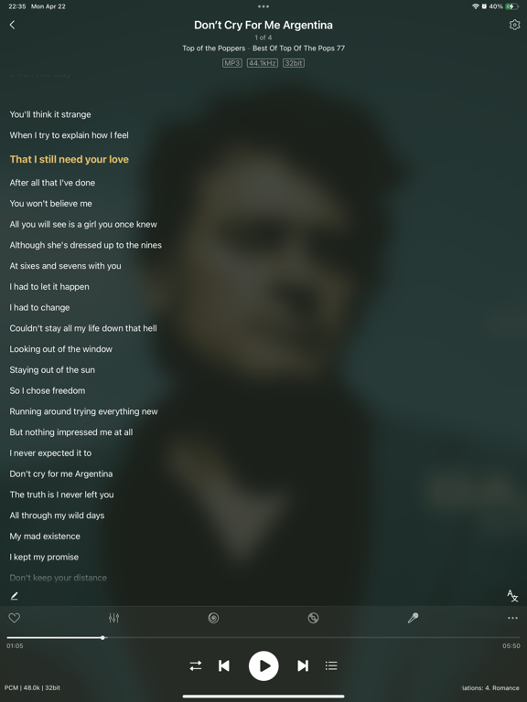 Ever Play - HiFi Music Player iPad screenshot 6 - Music app