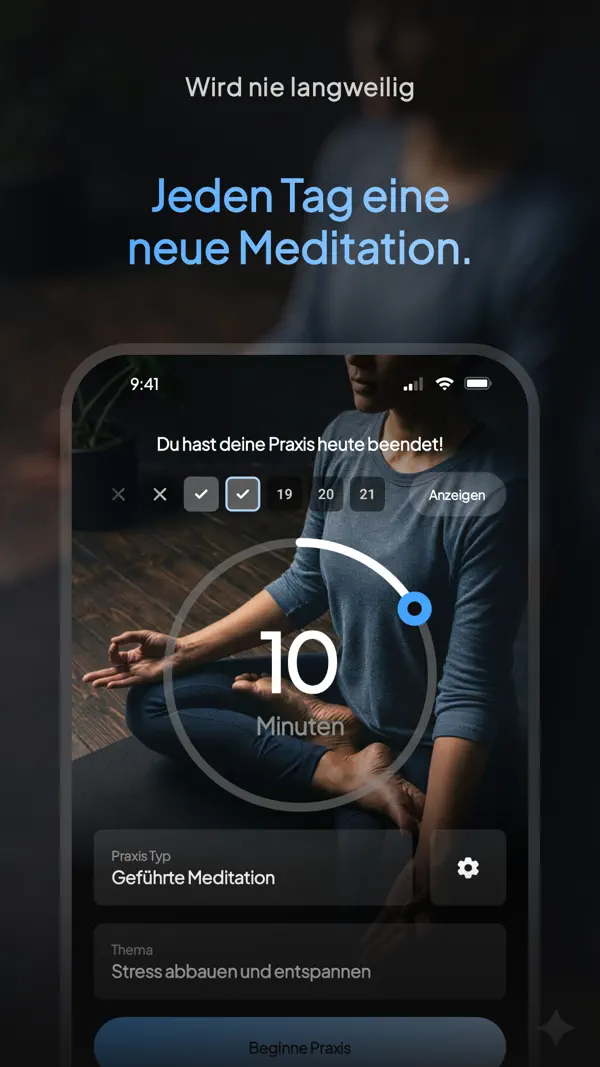 Meditation | Down Dog iPhone App Screenshot 2 – Gesundheit & Fitness