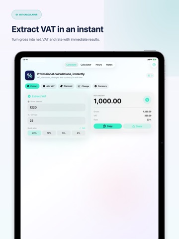 VAT Calculator % iPad screenshot