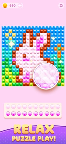 Jewel Coloring Puzzle Art iPhone screenshot