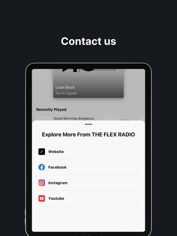 THE FLEX RADIO iPad screenshot 3 - Music app