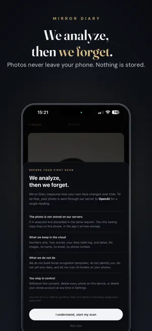 Mirror Diary: Skin Scan & Glow screenshot 3