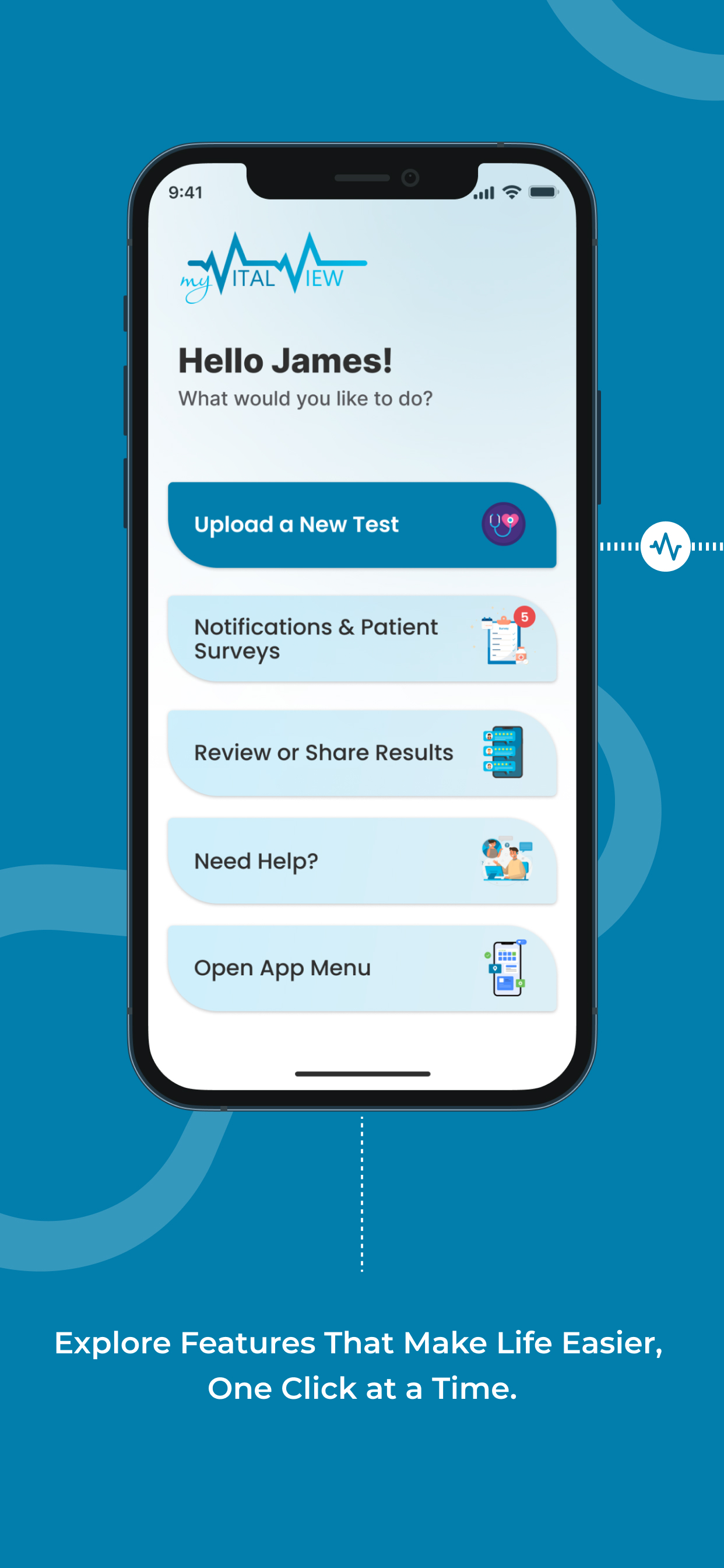 My Vital View "Stay Connected" screenshot 3