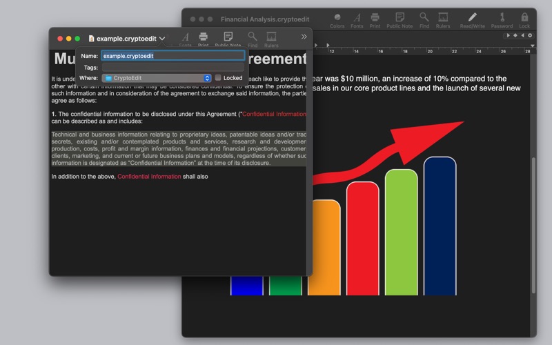 CryptoEdit LT screenshot