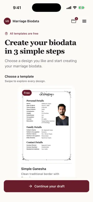 Marriage Biodata App screenshot 1