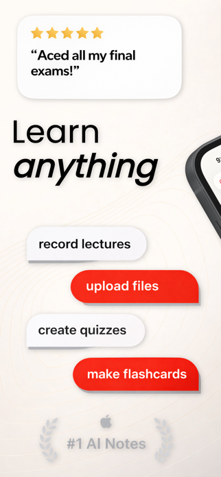 AceNotes: AI Notes, Flashcards Screenshot 1 of 8