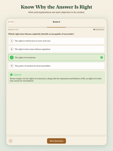 The Anti-Federalist Papers iPad screenshot