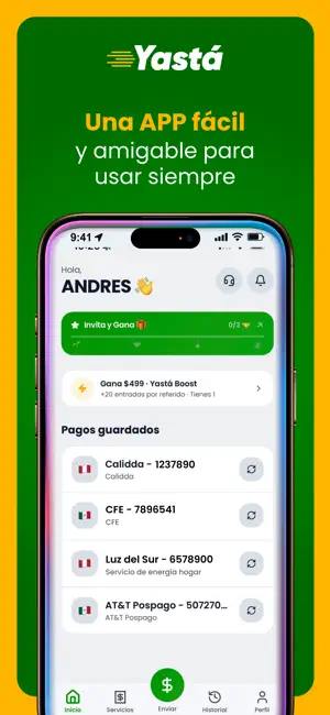 Yasta - Send Money Fast screenshot 1