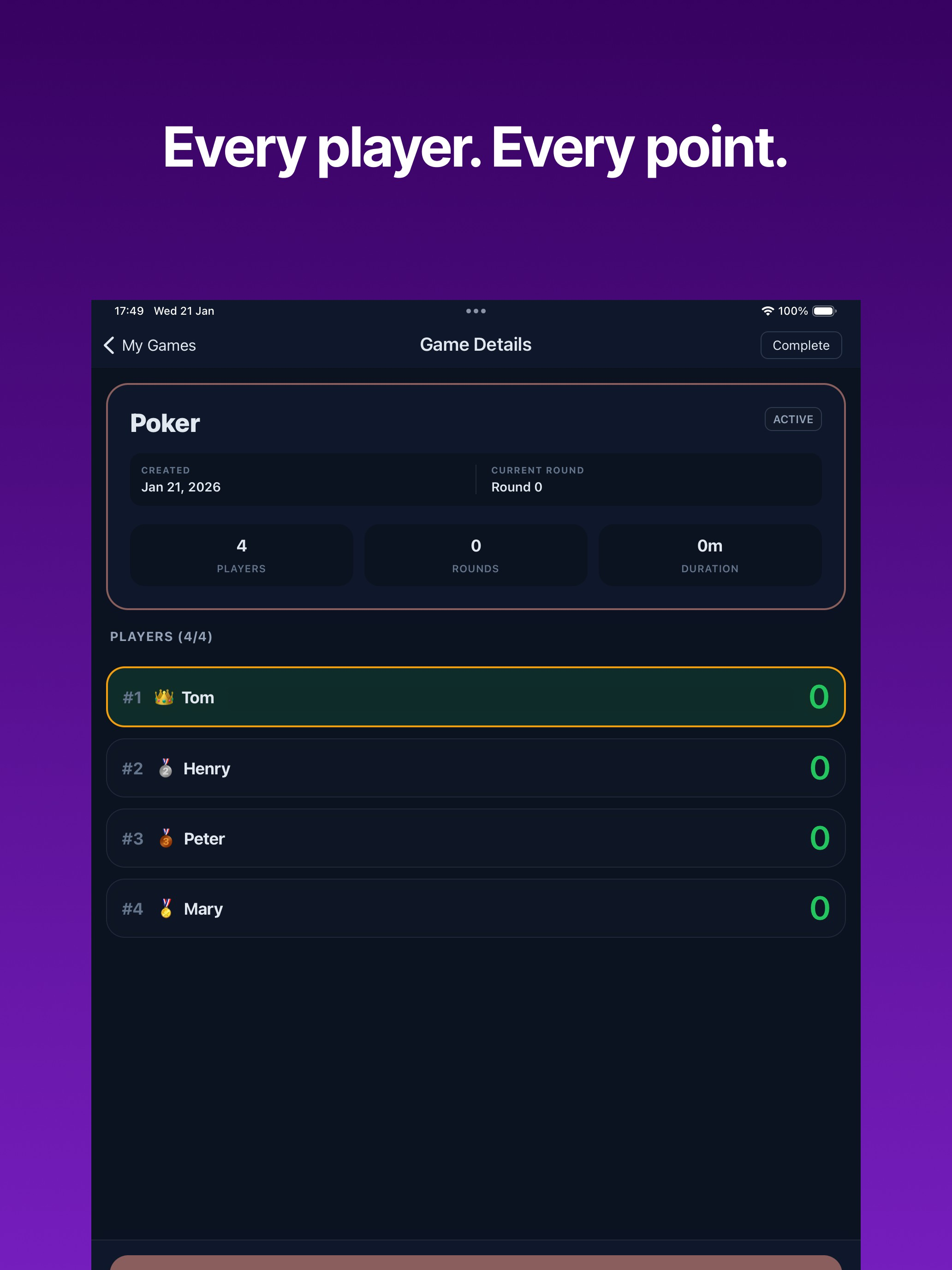 Score Keeper Card Games screenshot 8