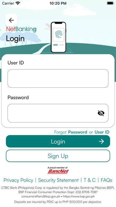 CTBC Bank PH Mobile App Screenshot