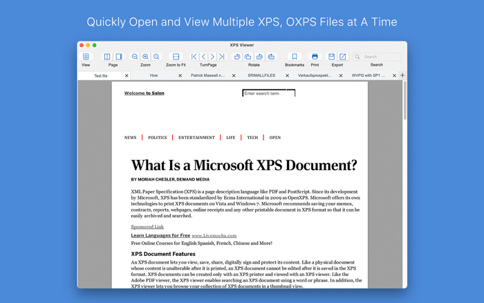 XPS Viewer - Read XPS Files