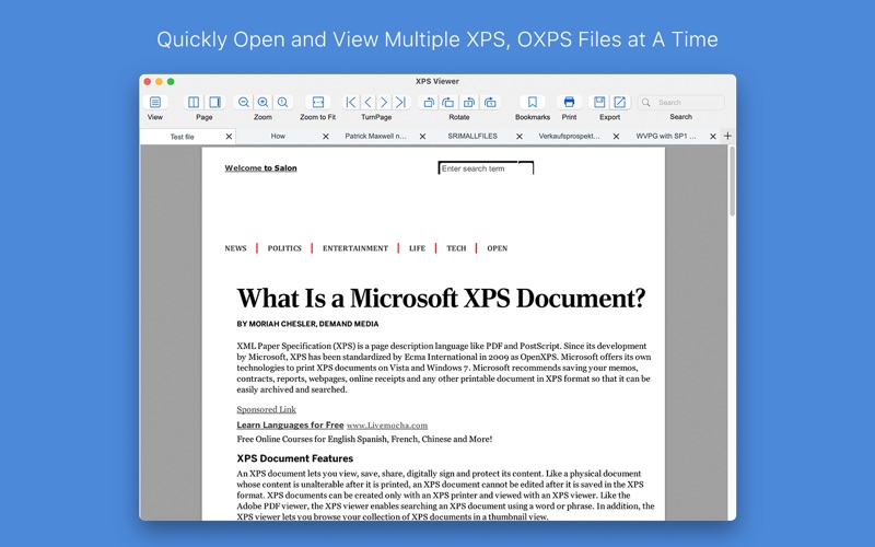 XPS Viewer - Read XPS Files
