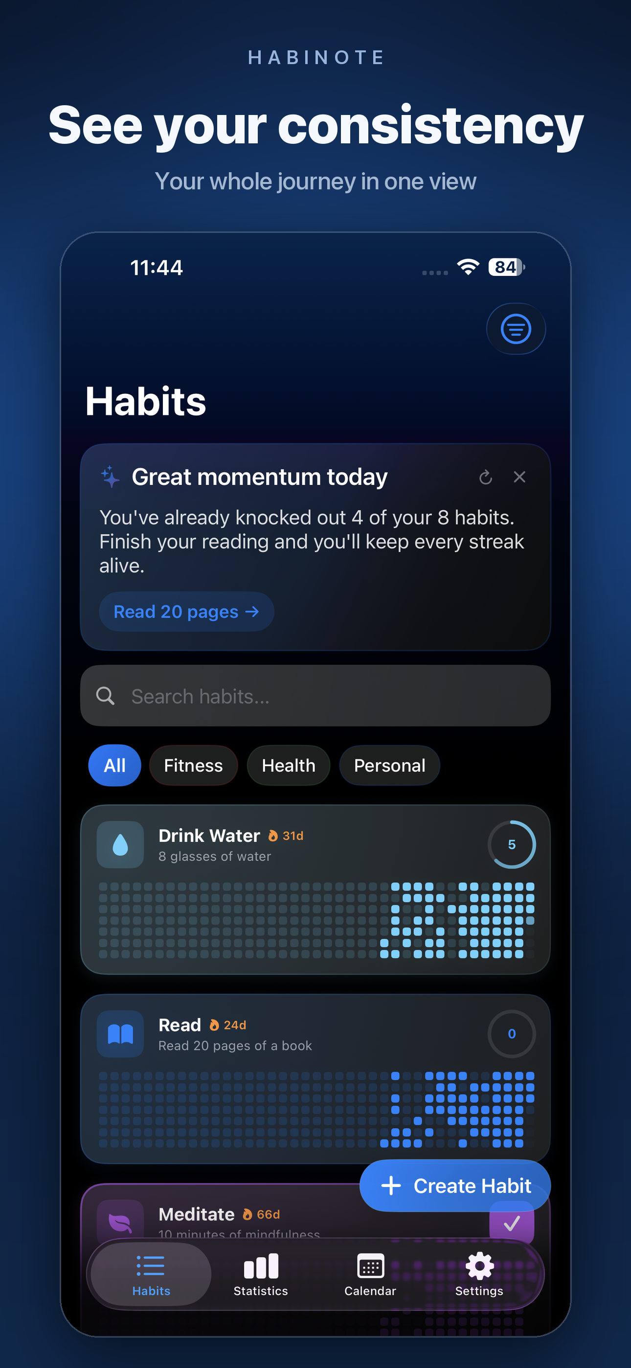 Habit Tracker - Habinote screenshot 5